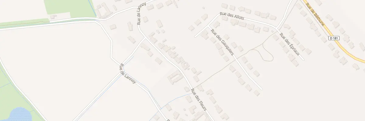 Plan du 93 Rue des Fleurs à Gonnehem
