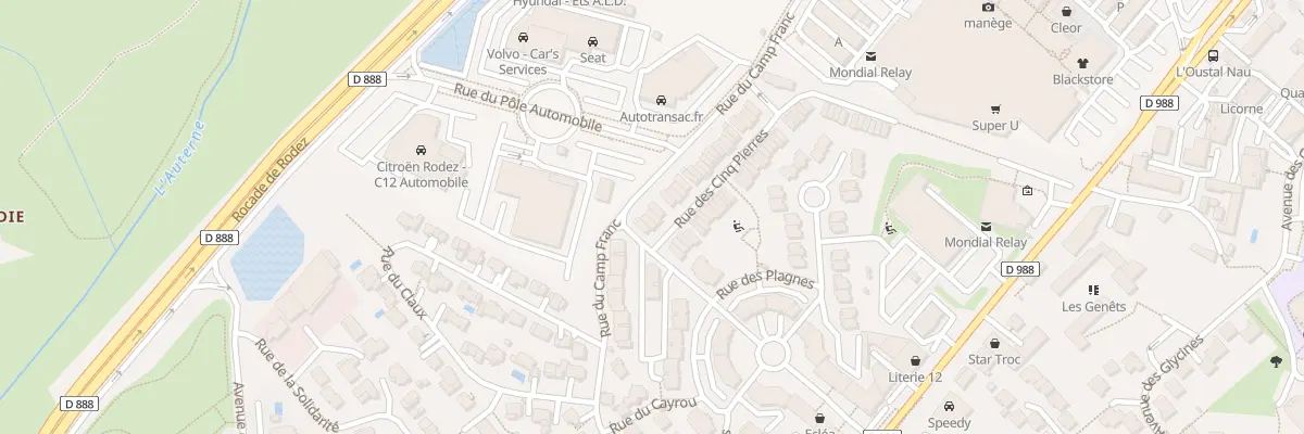 Plan du 5 Rue des Cinq Pierres à Onet-le-Château