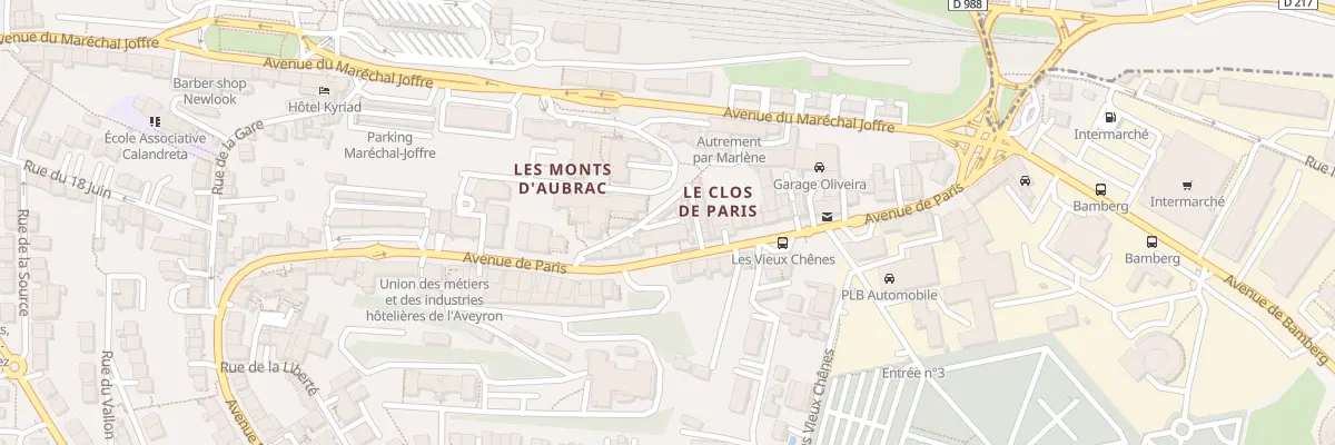 Plan du 55 Av de Paris à Rodez