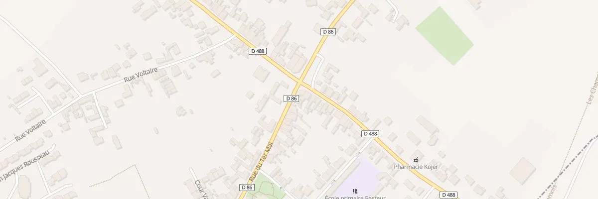 Plan du 1 Rue du 1er Mai à Haillicourt