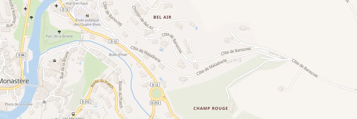 Plan du 14 Cote de Banocres au Monastère