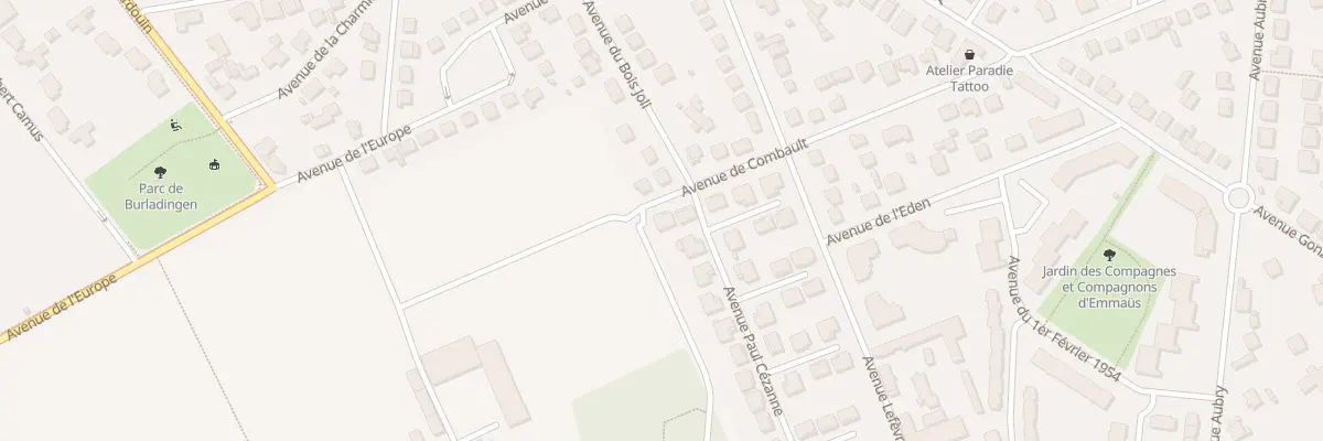 Plan du 22 Av de Combault au Plessis-Trévise