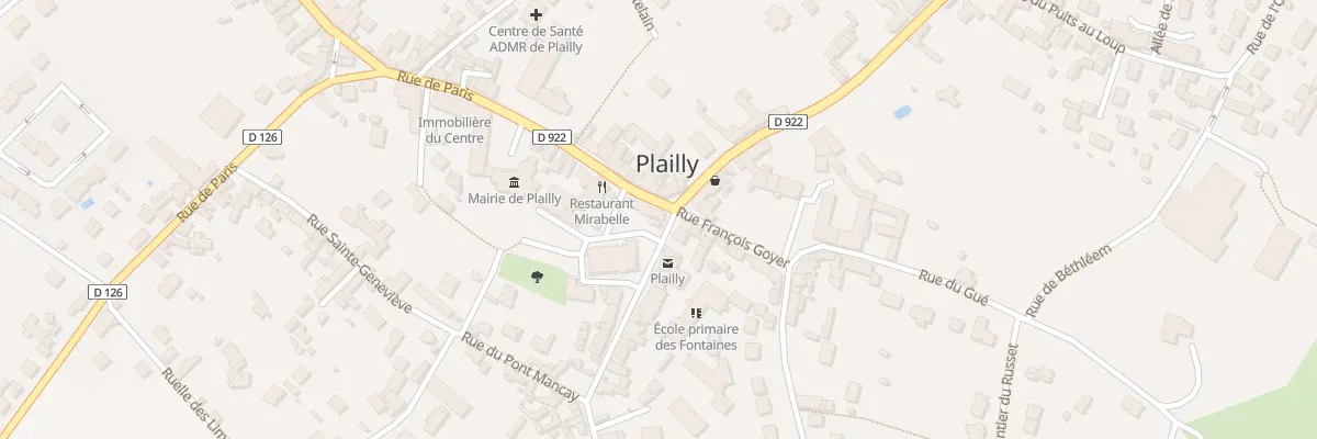 Plan du 1 Rue de Paris à Plailly