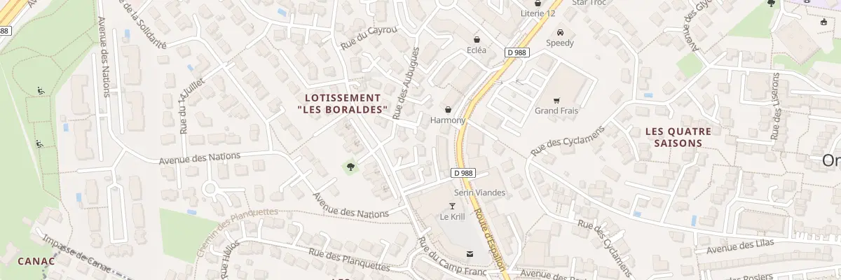 Plan du 3 Rue des Aubugues à Onet-le-Château