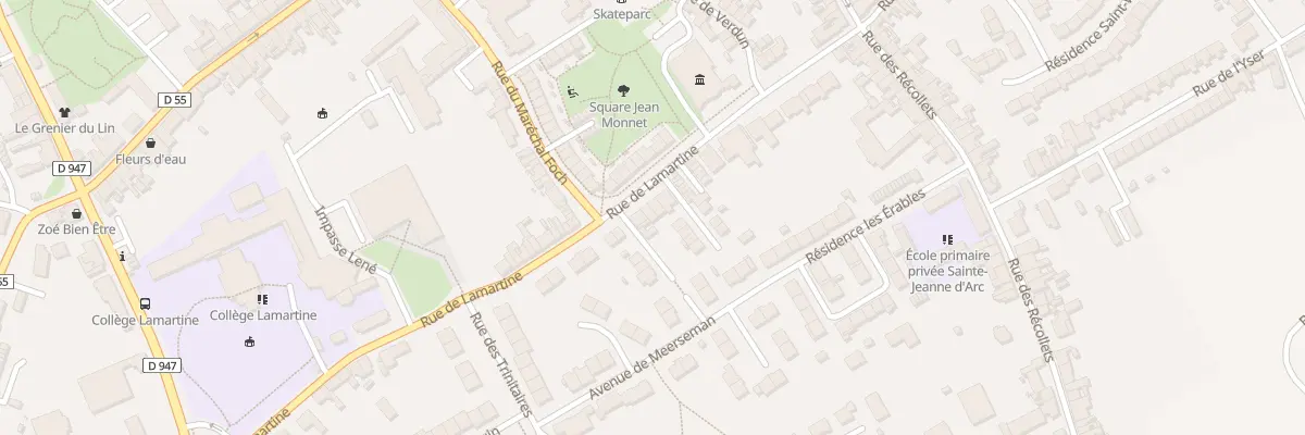 Plan du 23 Rue Lamartine à Hondschoote