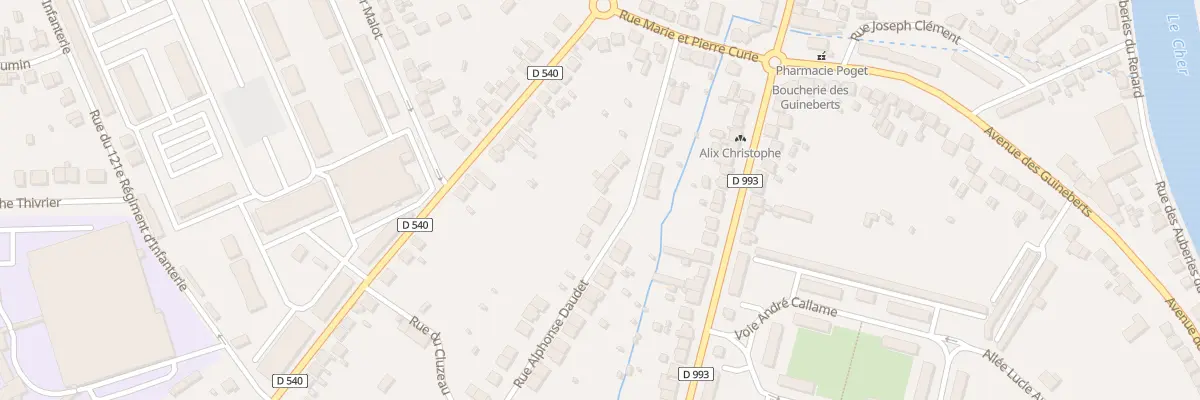 Plan du 18 Rue Alphonse Daudet à Montluçon