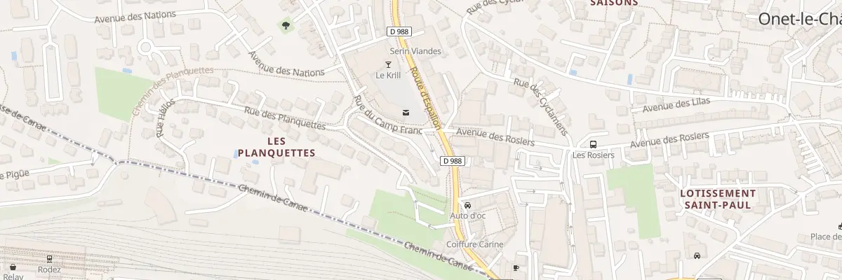 Plan du 4 Rue du Camp-franc à Onet-le-Château