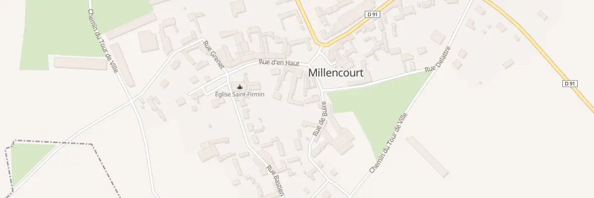 Plan du 1 Rue d’En Haut à Millencourt