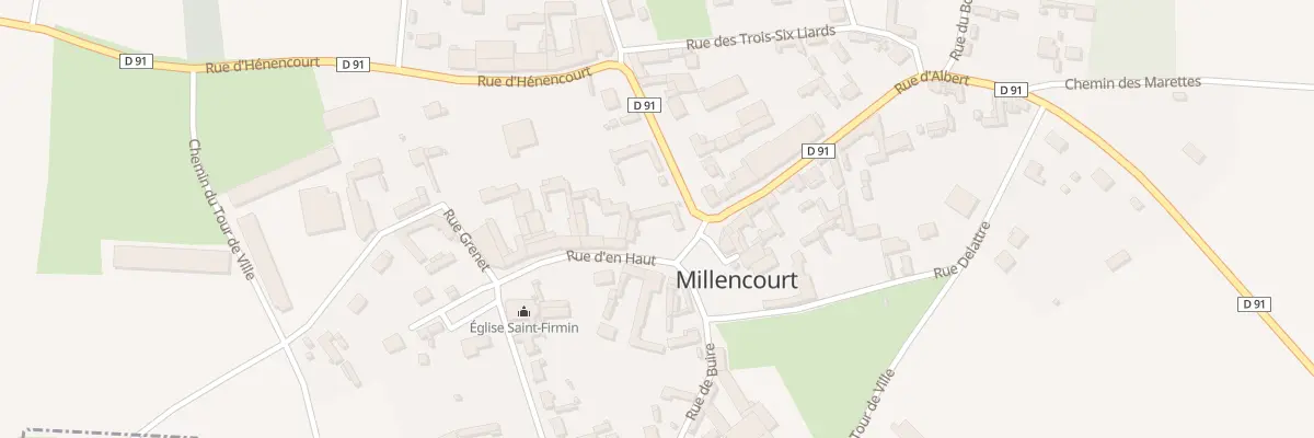 Plan du 2 Rue d’En Haut à Millencourt