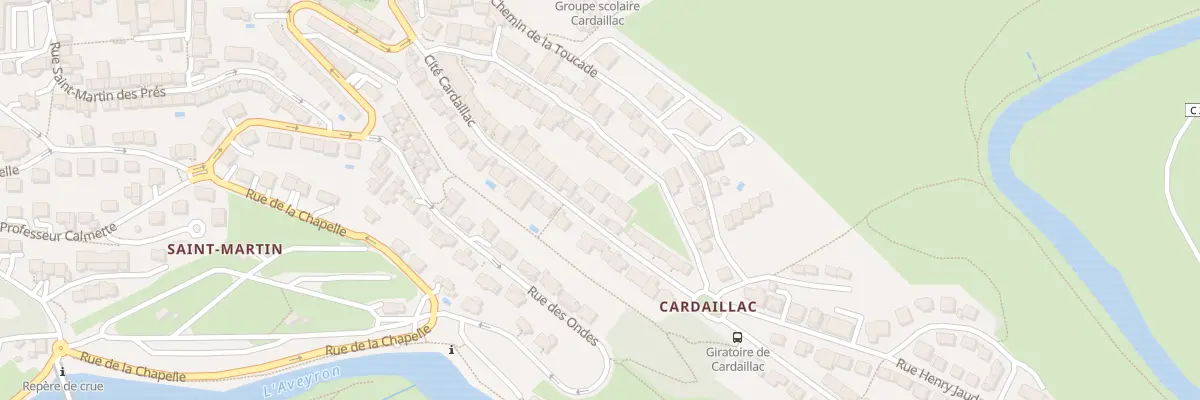 Plan du 25 Rue Cite Cardaillac à Rodez