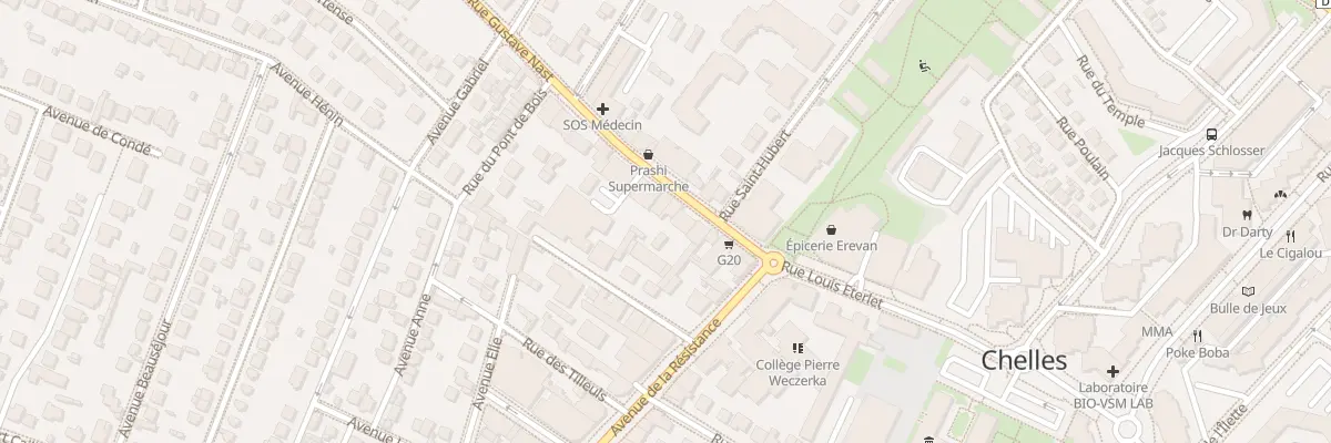 Plan du 9 Rue Gustave Nast à Chelles