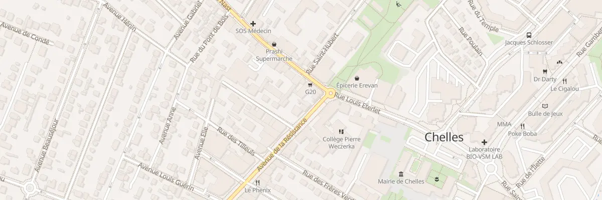 Plan du 6 Av de la Résistance à Chelles
