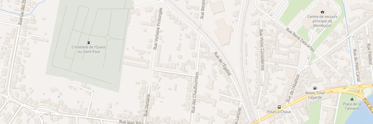 Plan du 25 Rue des Chaufourniers à Montluçon