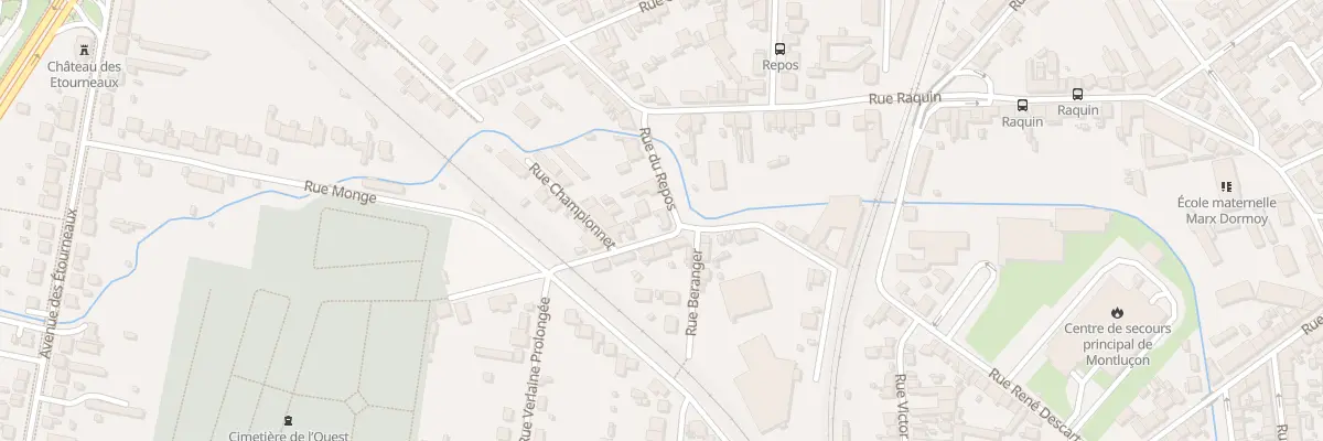 Plan du 12 Rue du Repos à Montluçon