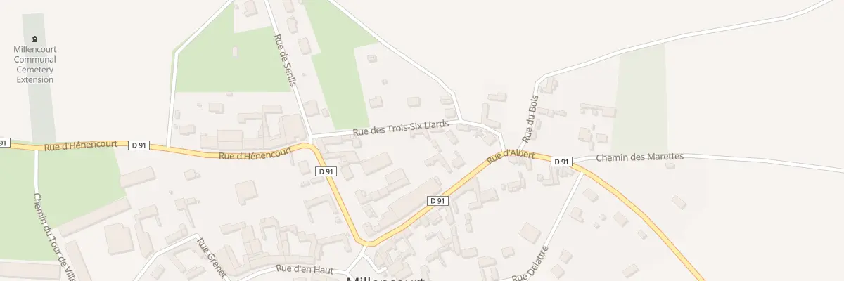 Plan du 4 Rue des Trois - Six Liards à Millencourt
