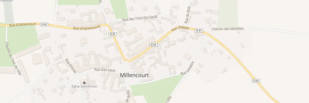 Plan du 12 Rue d’Albert à Millencourt