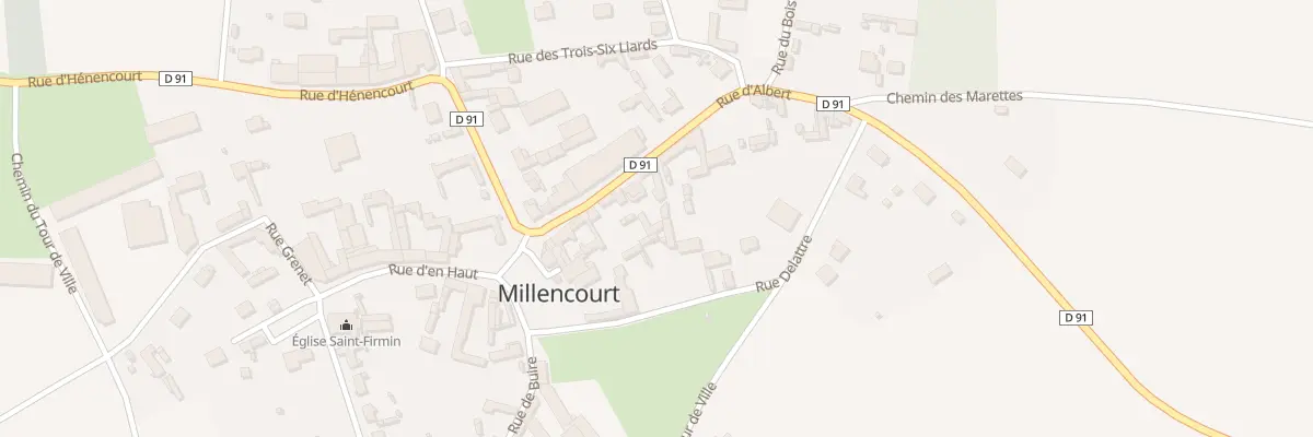 Plan du 1T Rue Delattre à Millencourt