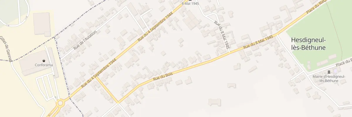 Plan du 13 Rue du Bois à Hesdigneul-lès-Béthune