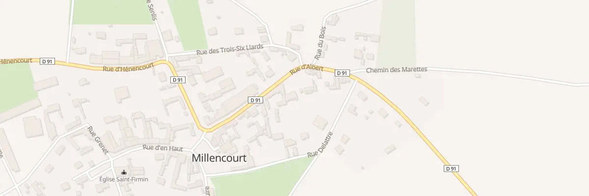 Plan du 16 Rue d’Albert à Millencourt