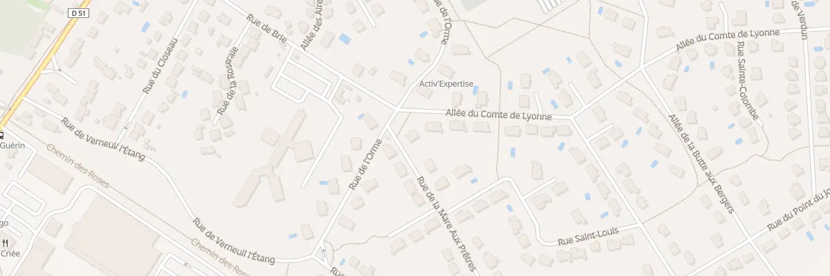 Plan du 1 Rue de la Mare aux Prêtres à Servon
