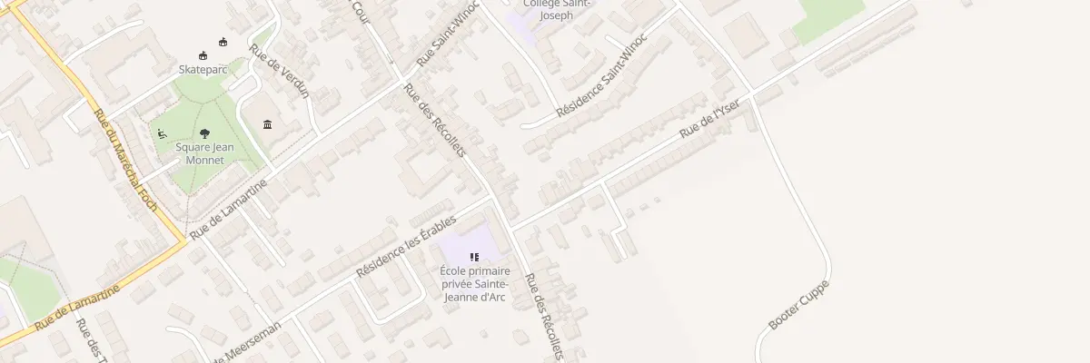 Plan du 1 Rue de l’Yser à Hondschoote
