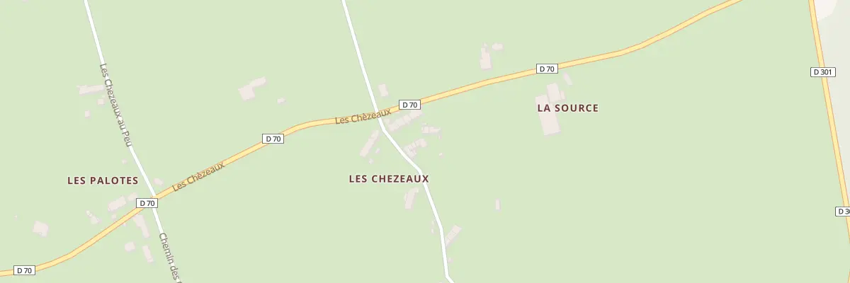 Plan du 13 All des Chezeaux à Audes