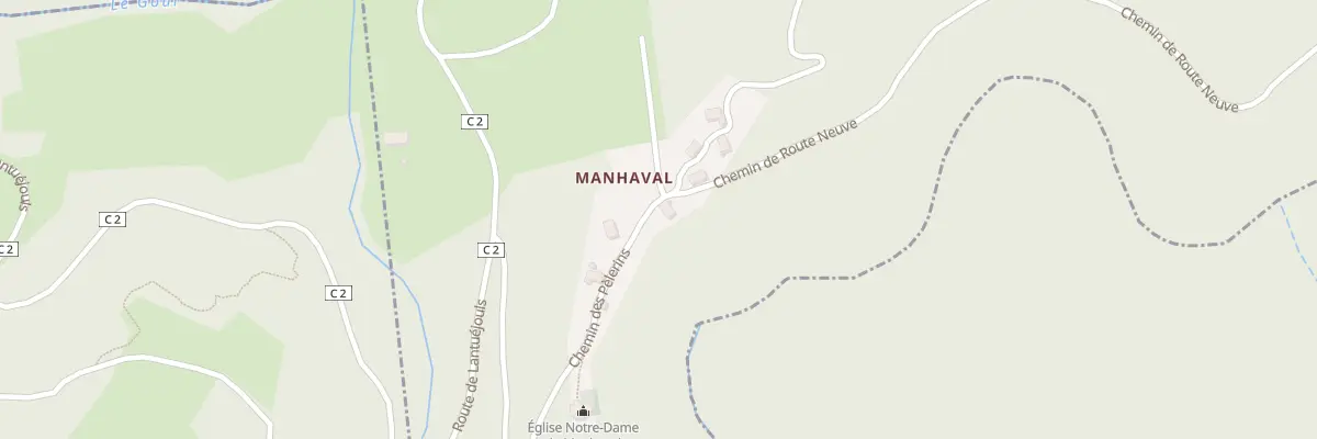 Plan du 5030 Manhaval à Taussac