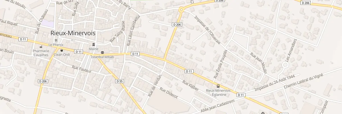 Plan du 61 Av du 24 Aout 1944 à Rieux-Minervois