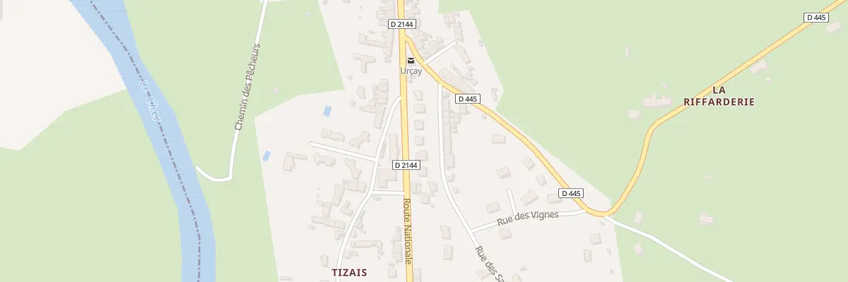Plan du 22 Rte Nationale à Urçay