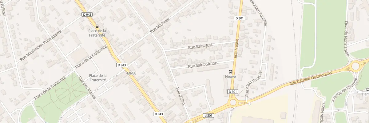 Plan du 9 Rue Saint - Simon à Montluçon