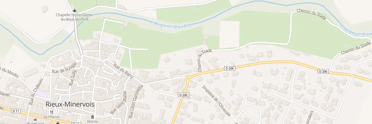 Plan du 1 Che du Stade à Rieux-Minervois