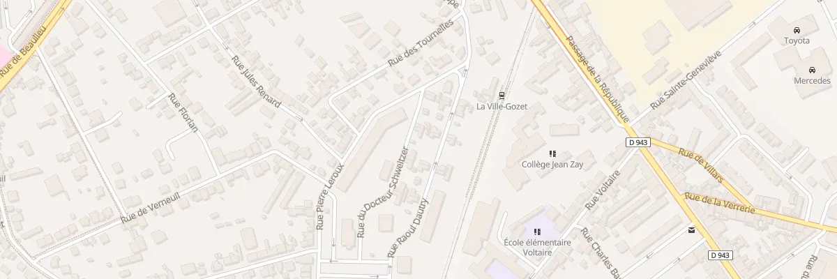 Plan du 7 Rue du Docteur Schweitzer à Montluçon