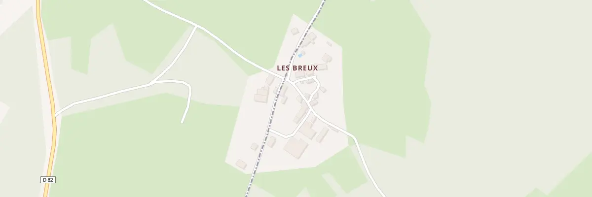 Plan du 2 Les Breux à Villossanges