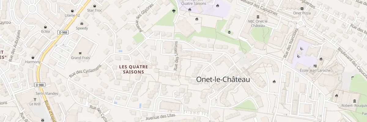 Plan du 1 Rue des Liserons à Onet-le-Château