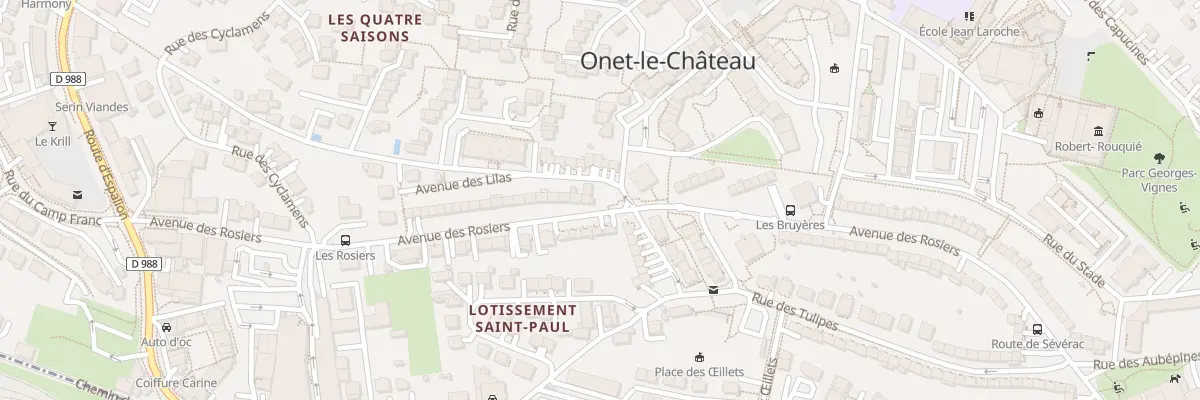 Plan du 102 Av des Rosiers à Onet-le-Château