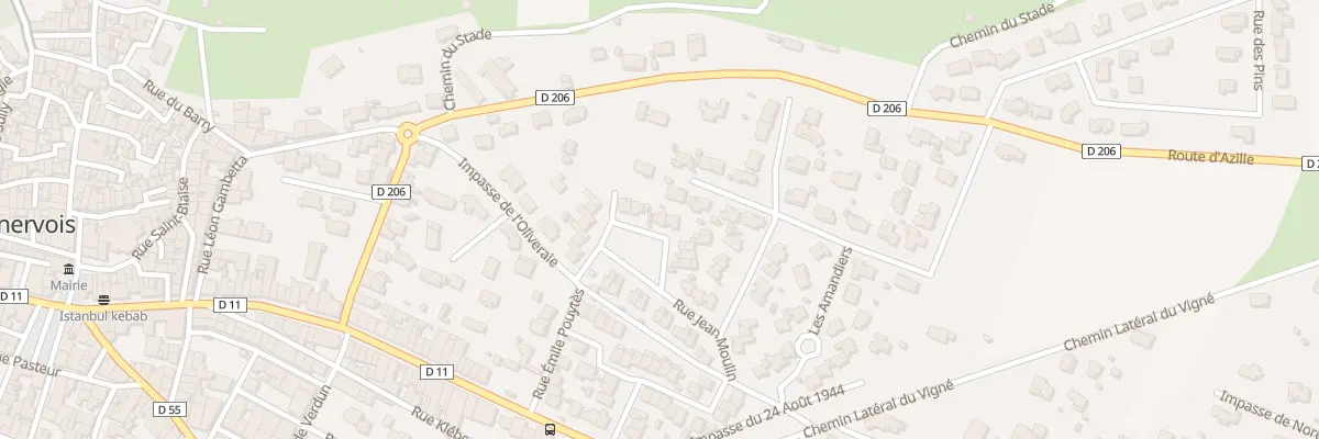 Plan du 13 Rue Jean Moulin à Rieux-Minervois