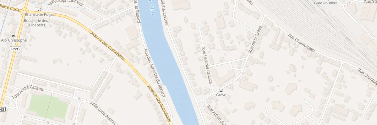 Plan du 74 Quai de la Libération M. Leclerc à Montluçon