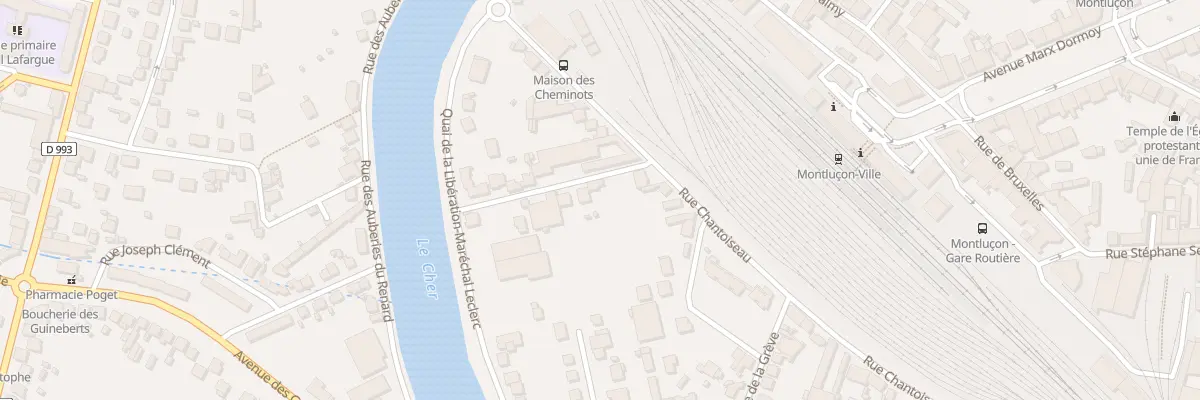 Plan du 5 Rue Theophile Gautier à Montluçon