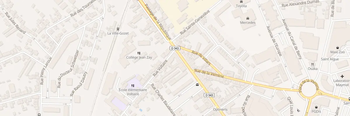 Plan du 3 Rue Voltaire à Montluçon
