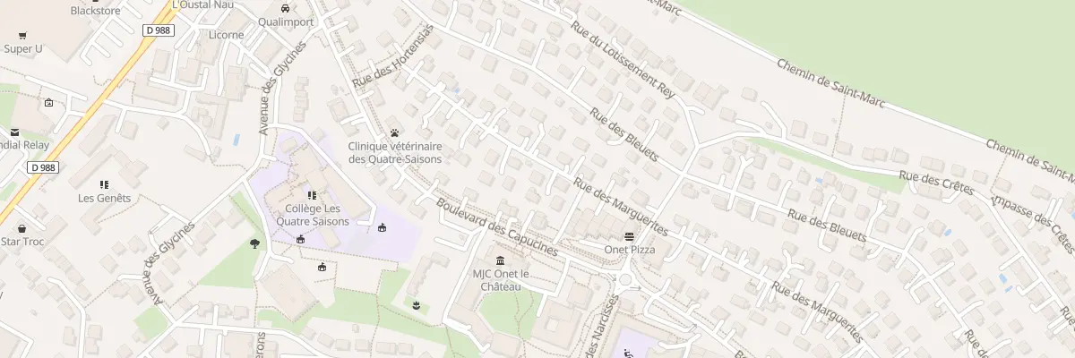 Plan du 28 Rue des Marguerites à Onet-le-Château