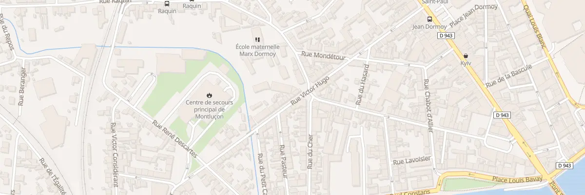 Plan du 50 Rue Victor Hugo à Montluçon