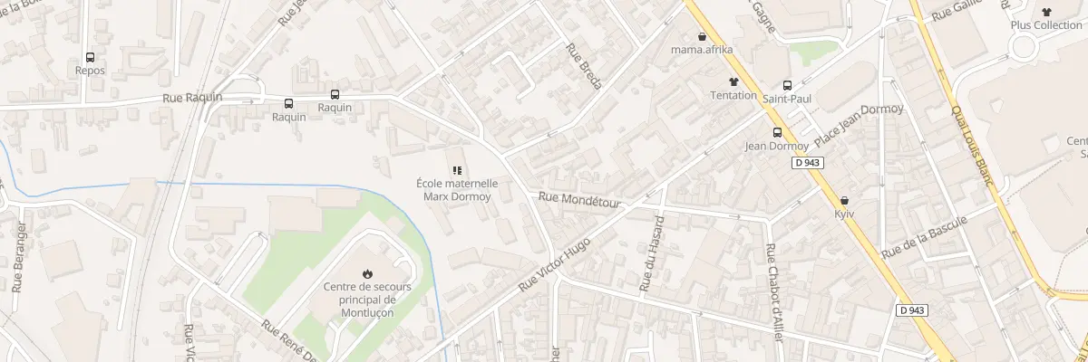 Plan du 38 Rue Mondétour à Montluçon