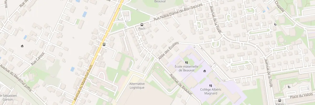 Plan du 13 All des Écoliers à Senlis