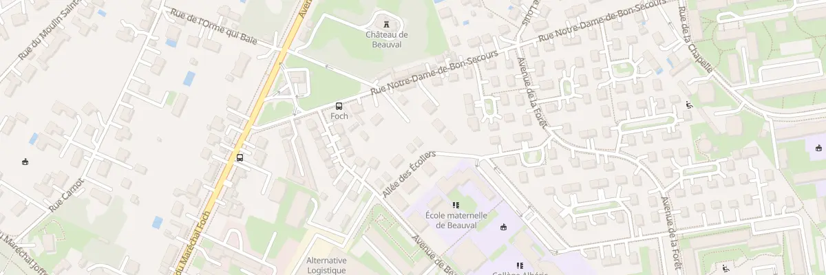 Plan du 3 All des Écoliers à Senlis