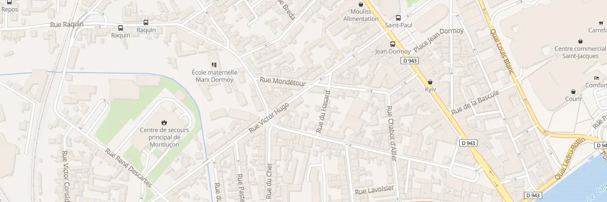 Plan du 29 Rue Victor Hugo à Montluçon