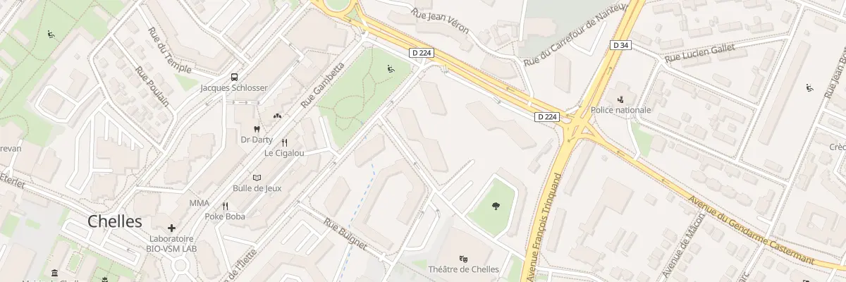 Plan du 1 Rue de la Liberté à Chelles
