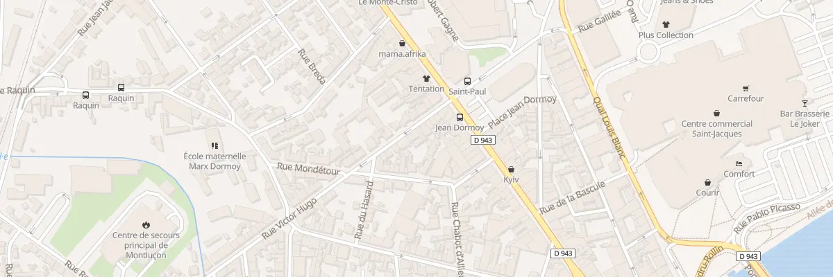 Plan du 11 Rue Victor Hugo à Montluçon