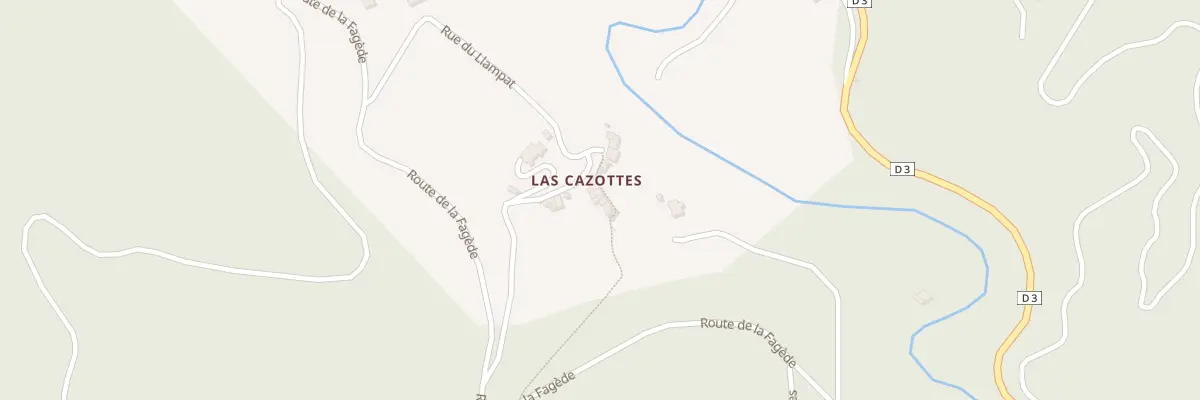 Plan du 3 Las Cazottes à Saint-Laurent-de-Cerdans
