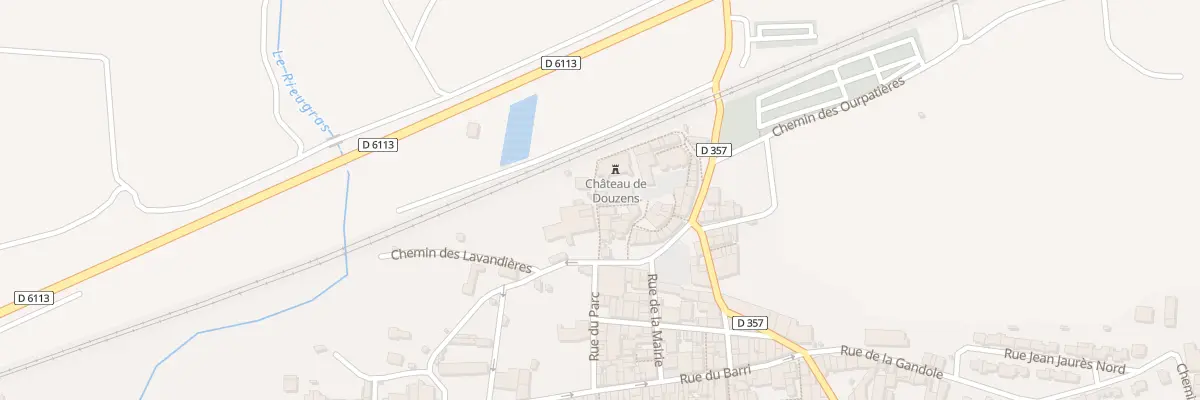 Plan du 1 Rue du Chateau à Douzens