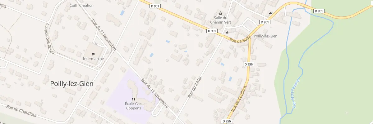 Plan du 12 Rue du Huit Mai à Poilly-lez-Gien